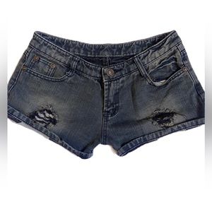 Vintage Denim Black/Grey Jean Shorts 🐾